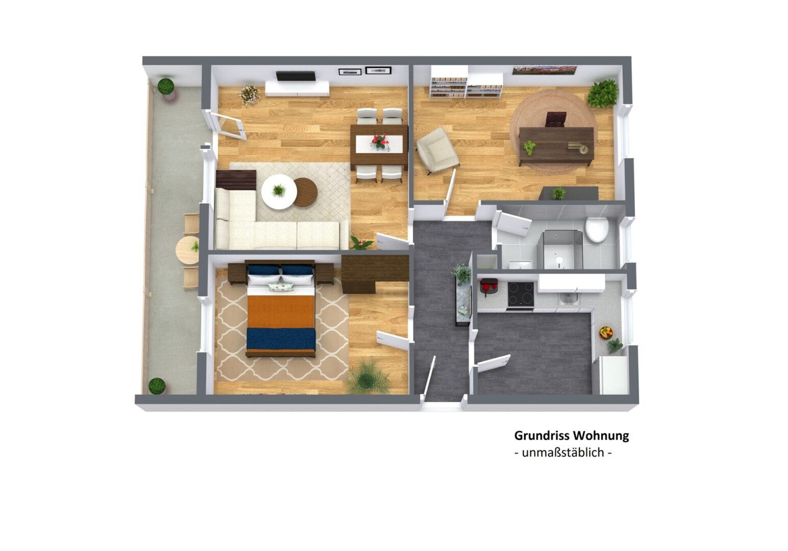 Grundriss Wohnung WathlingenFinkenweg