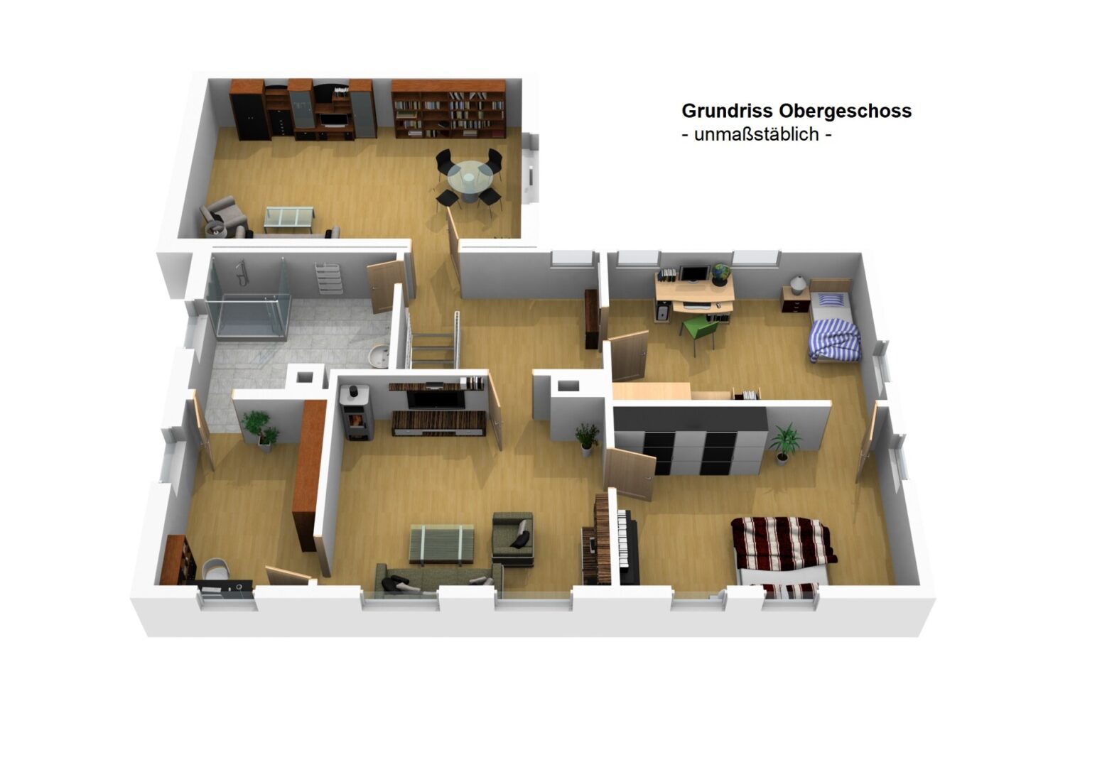 Grundriss Obergeschoss BergenAmWeinberg